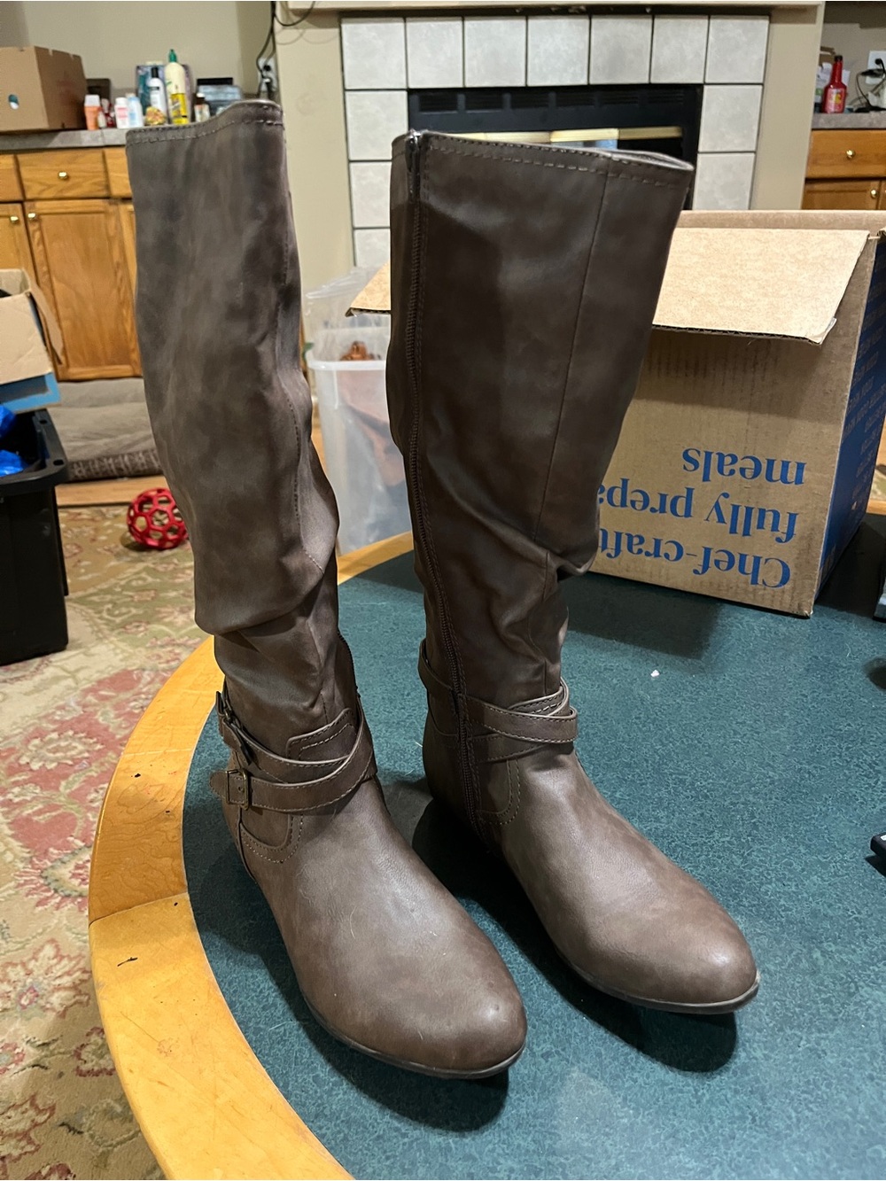 Cliffs by White Mountain Brown to-the-Knee Riding Boots 8M